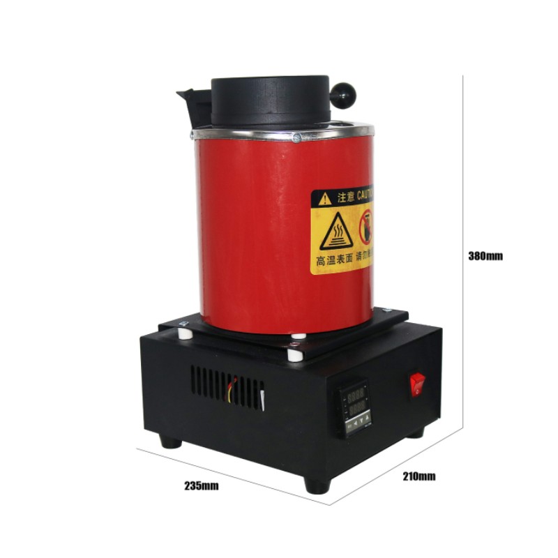 2kg Electric Metal Melting Furnace Digital Graphite Refining Crucible Machine