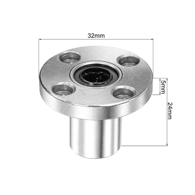 LMF8UU Linear Ball Bearings Round Flange For CNC Machine And 3D Printer