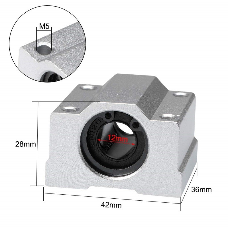 SCS12UU Linear Ball Bearing Sliding Blocks