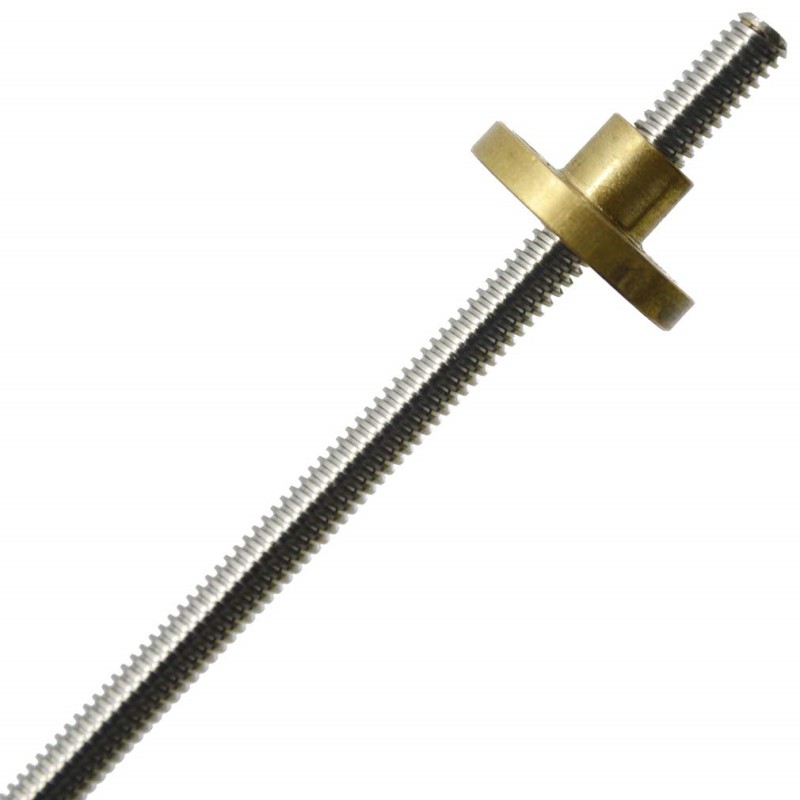 T4 Trapezoidal Screw 304 Stainless Steel With Brass Nut