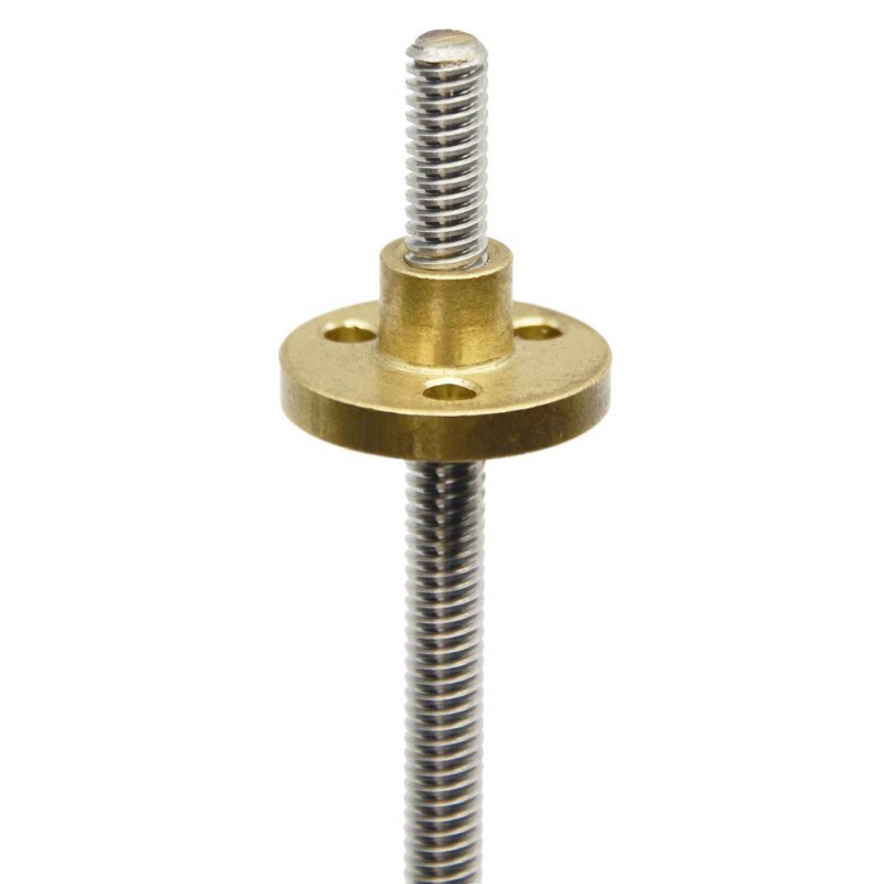 T4 Trapezoidal Screw 304 Stainless Steel With Brass Nut