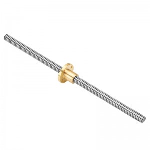 304 Stainless Steel T8 Lead Screw 2mm Pitch 10mm Lead