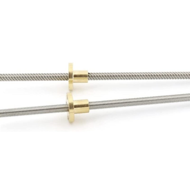 T5 Trapezoidal Screw 304 Stainless Steel With Brass Nut