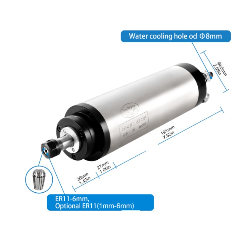 1.5KW Water Cooled Spindle 65mm