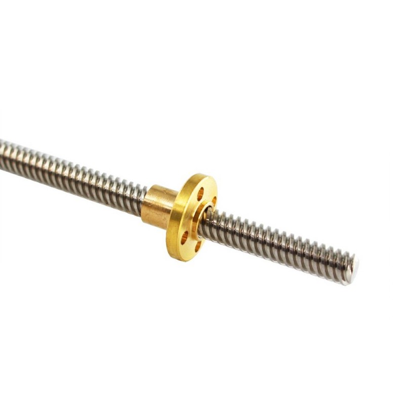 304 Stainless Steel T8 Lead Screw 2mm Pitch 8mm Leading